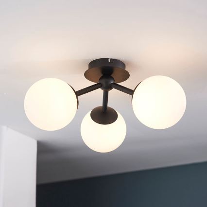 Endon 93489 - Nadometna kopalniška stropna svetilka FRIO 3xG9/3W/230V IP44 črna