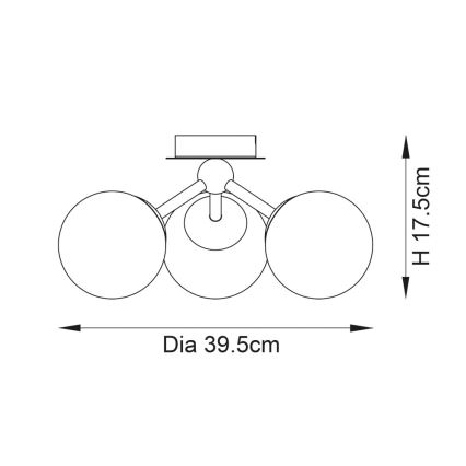 Endon 93489 - Nadometna kopalniška stropna svetilka FRIO 3xG9/3W/230V IP44 črna