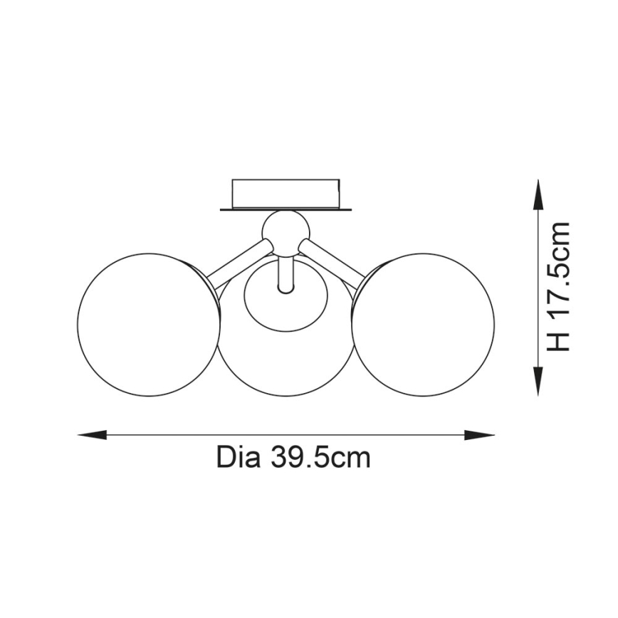Endon 93489 - Nadometna kopalniška stropna svetilka FRIO 3xG9/3W/230V IP44 črna