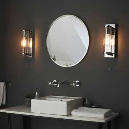 Endon 94074 - Kopalniška stenska svetilka TAYLOR 1xE27/10W/230V IP44 sijajni krom