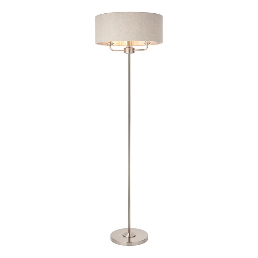 Endon 94359 - Talna svetilka HIGHCLERE 3xE14/40W/230V bež/sijajni krom pr. 47 cm