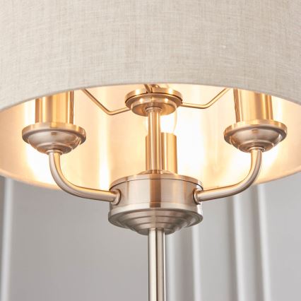 Endon 94369 - Namizna svetilka HIGHCLERE 3xE14/18W/230V bež/mat krom