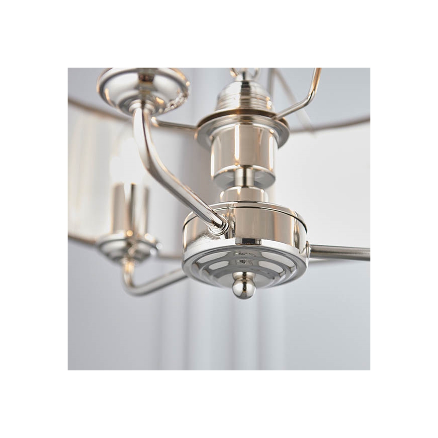 Endon 94377 - Lestenec na verigi HIGHCLERE 3xE14/40W/230V siva/sijajni krom