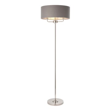 Endon 94378 - Talna svetilka HIGHCLERE 1xE14/40W/230V siva/sijajni krom