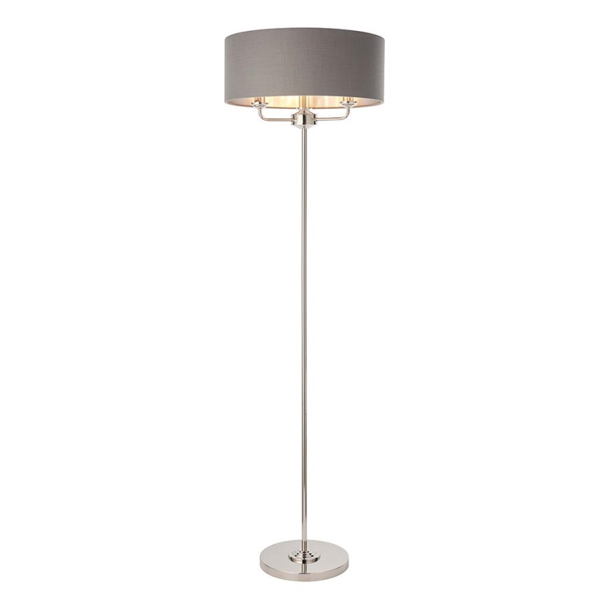 Endon 94378 - Talna svetilka HIGHCLERE 1xE14/40W/230V siva/sijajni krom