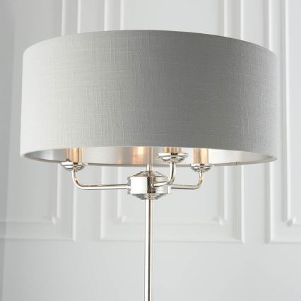 Endon 94378 - Talna svetilka HIGHCLERE 1xE14/40W/230V siva/sijajni krom