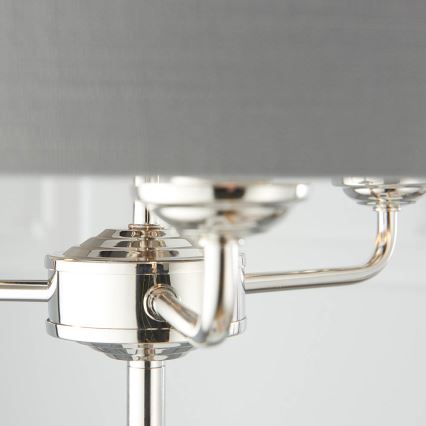 Endon 94378 - Talna svetilka HIGHCLERE 1xE14/40W/230V siva/sijajni krom