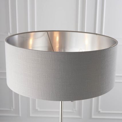 Endon 94378 - Talna svetilka HIGHCLERE 1xE14/40W/230V siva/sijajni krom