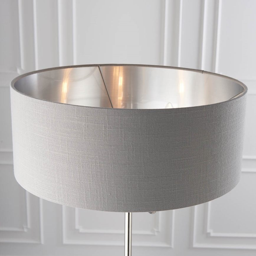 Endon 94378 - Talna svetilka HIGHCLERE 1xE14/40W/230V siva/sijajni krom