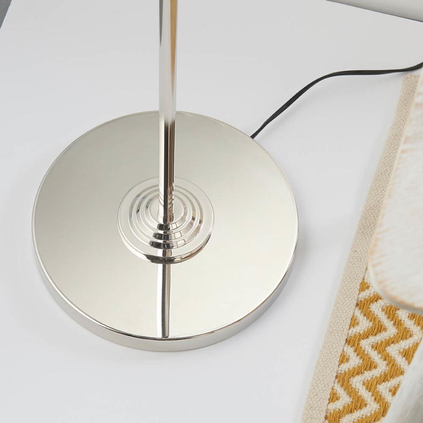 Endon 94378 - Talna svetilka HIGHCLERE 1xE14/40W/230V siva/sijajni krom