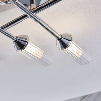 Endon 95045 - Kopalniški lestenec NATORI 6xG9/3W/230V IP44 sijajni krom
