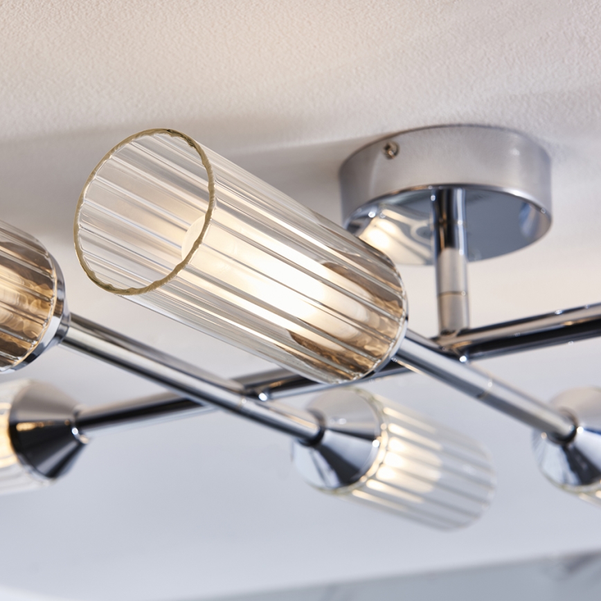 Endon 95045 - Kopalniški lestenec NATORI 6xG9/3W/230V IP44 sijajni krom