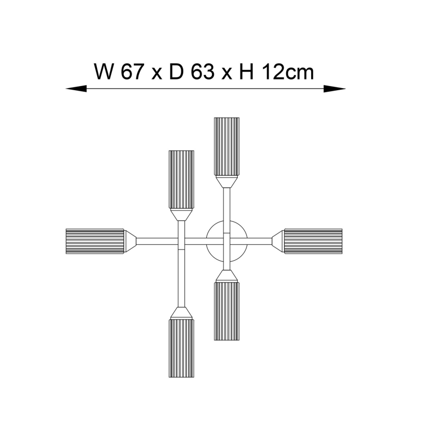 Endon 95045 - Kopalniški lestenec NATORI 6xG9/3W/230V IP44 sijajni krom