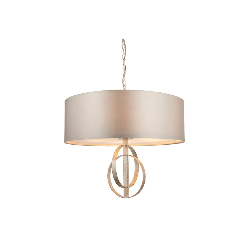 Endon 95215 - lestenec na verigi 5xE27/10W/230V, premer 70 cm, siva
