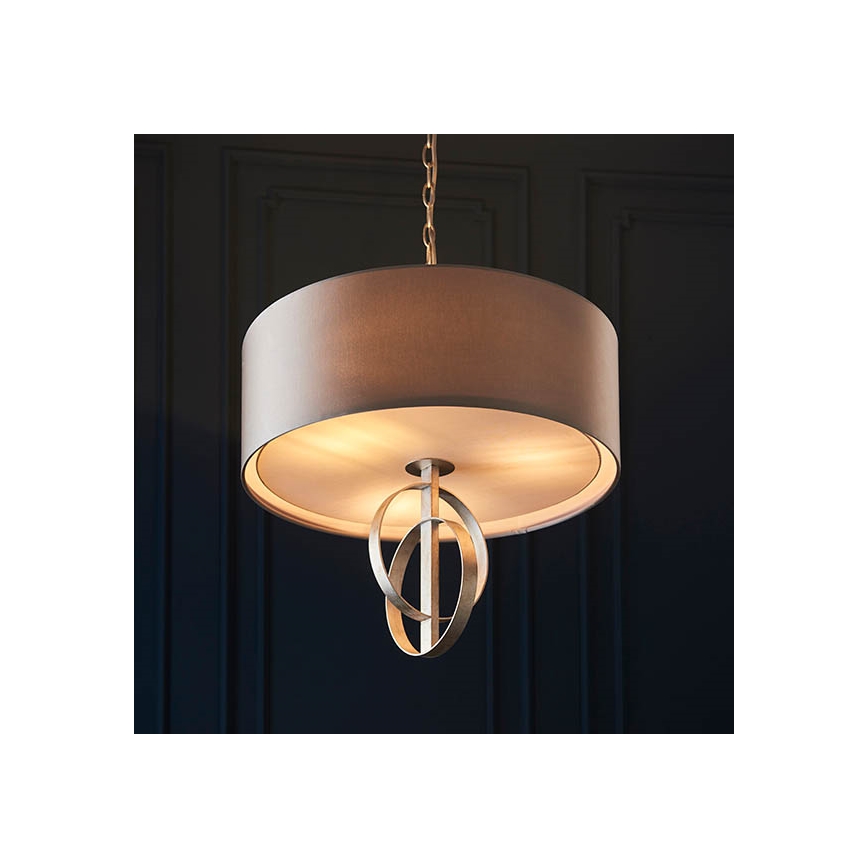 Endon 95216 - Lestenec na verigi 3xE27/10W/230V Ø 60 cm siva