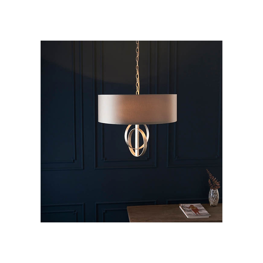 Endon 95216 - Lestenec na verigi 3xE27/10W/230V Ø 60 cm siva