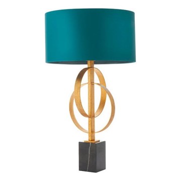 Endon 95221 - Namizna svetilka 1xE27/10W/230V modra/medenina/črna