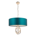 Endon 95223 - Lestenec na verigi 5xE27/10W/230V Ø 70 cm modra/siva