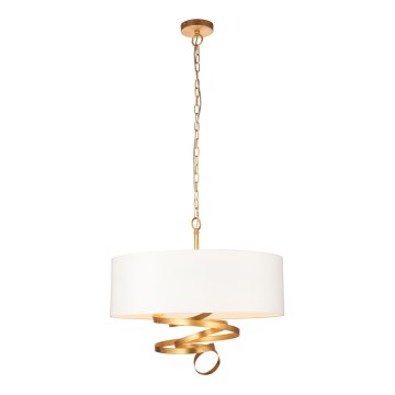 Endon 95268 - Lestenec na verigi 3xE14/6W/230V premer 60 cm bela/medenina