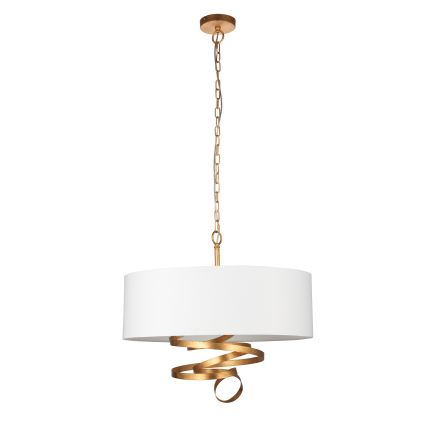 Endon 95268 - Lestenec na verigi 3xE14/6W/230V premer 60 cm bela/medenina
