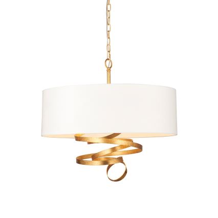 Endon 95268 - Lestenec na verigi 3xE14/6W/230V premer 60 cm bela/medenina