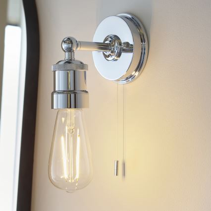 Endon 95505 - Kopalniška stenska svetilka MILLER 1xE27/6W/230V IP44 sijajni krom