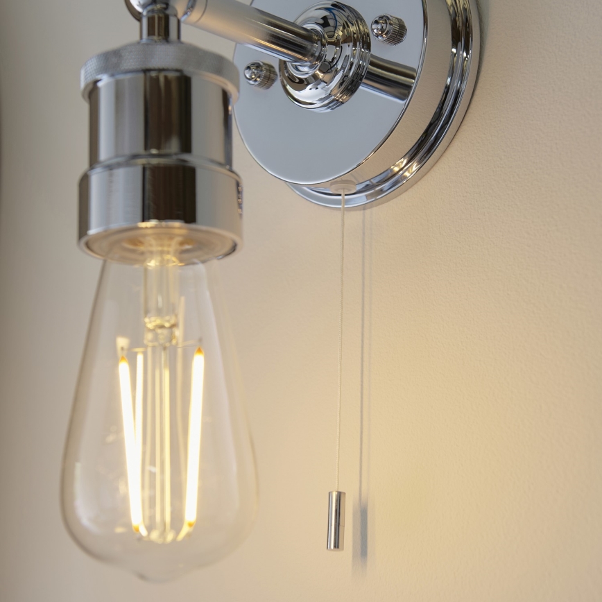 Endon 95505 - Kopalniška stenska svetilka MILLER 1xE27/6W/230V IP44 sijajni krom
