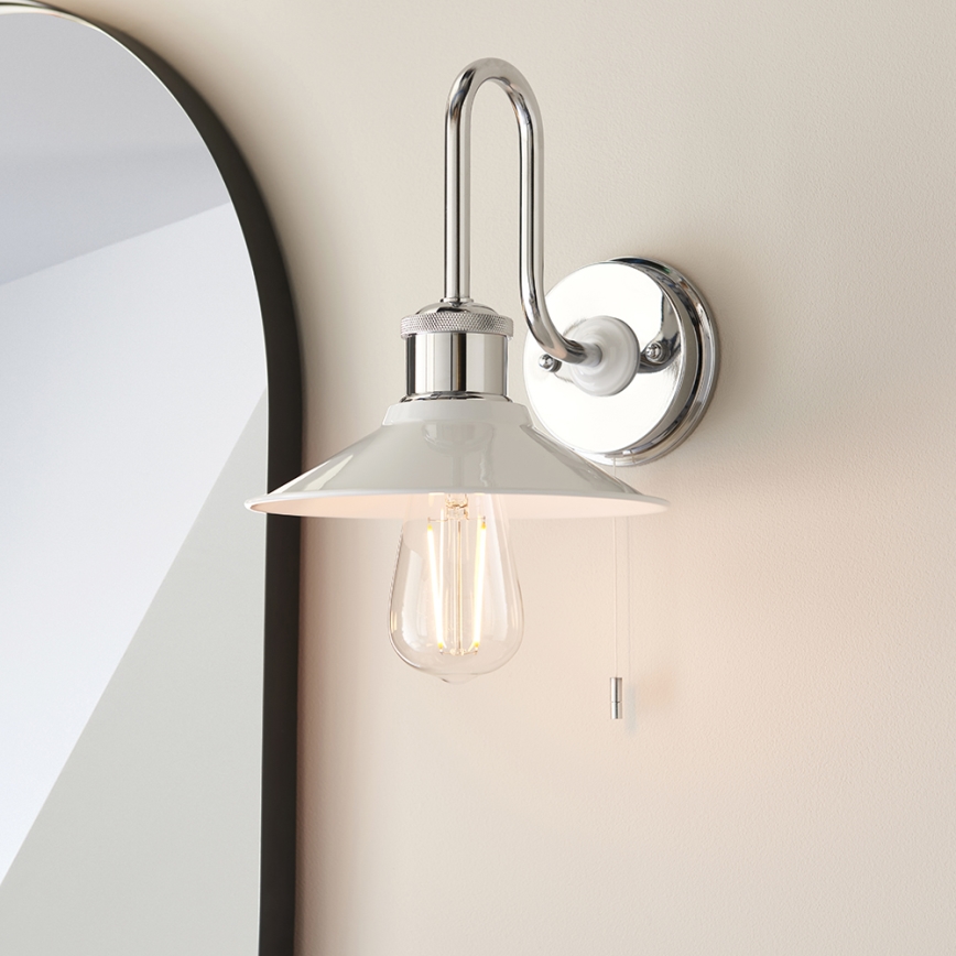 Endon 95508 - Kopalniška stenska svetilka MARIS 1xE27/6W/230V IP44 sijajni krom