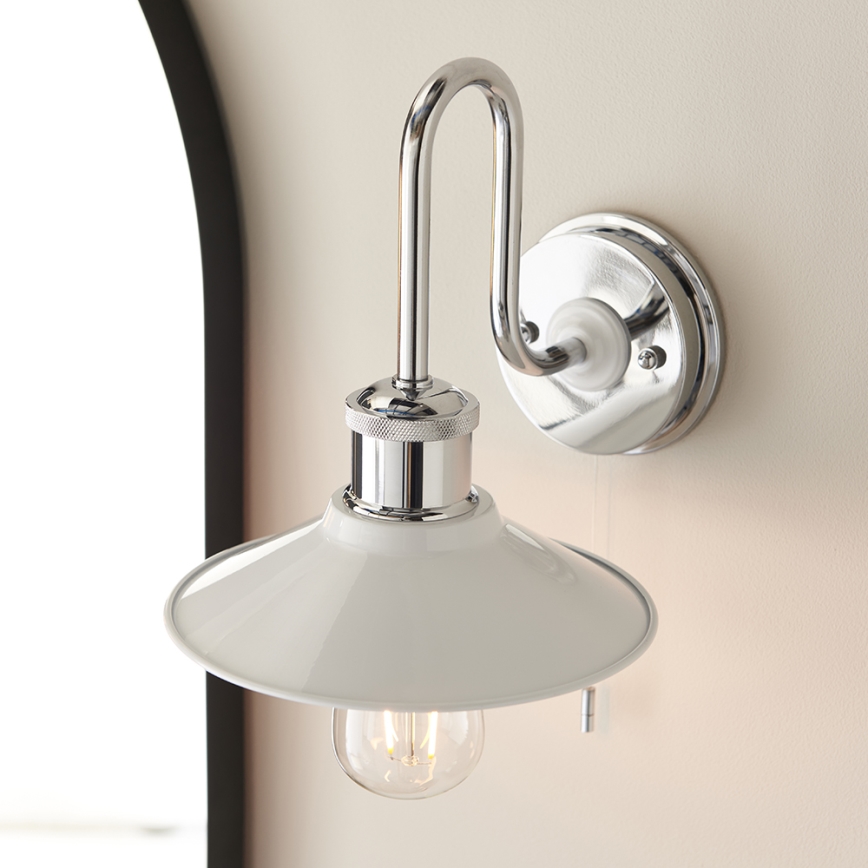 Endon 95508 - Kopalniška stenska svetilka MARIS 1xE27/6W/230V IP44 sijajni krom