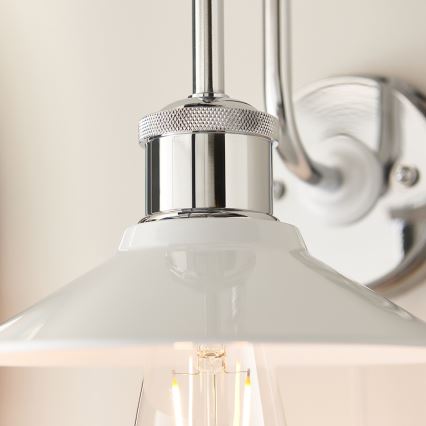 Endon 95508 - Kopalniško stensko svetilo MARIS 1xE27/6W/230V IP44 sijajni krom/bela