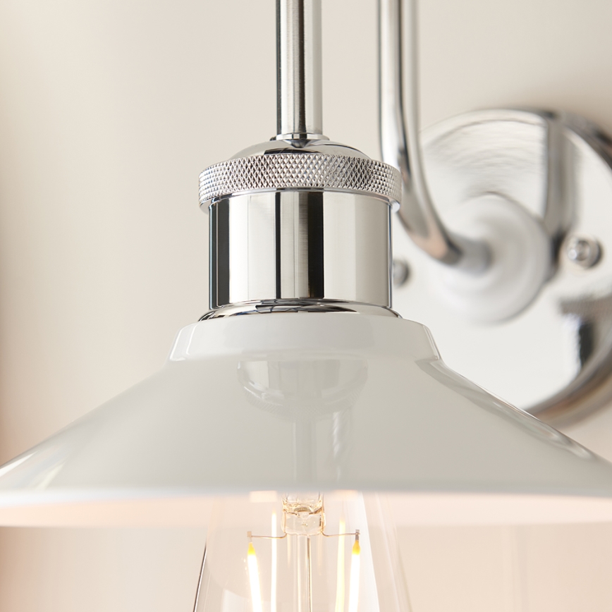 Endon 95508 - Kopalniško stensko svetilo MARIS 1xE27/6W/230V IP44 sijajni krom/bela