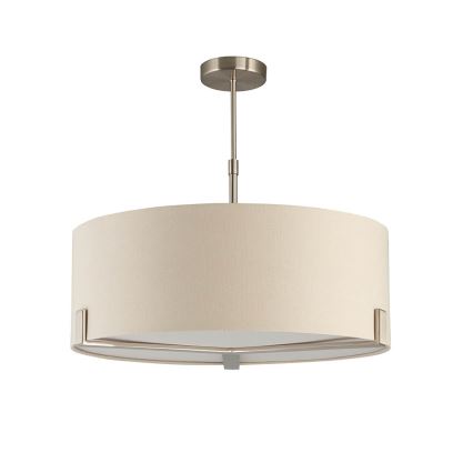 Endon 95834 - Lestenec na drogu HAYFIELD 3xE27/40W/230V mat krom/bež