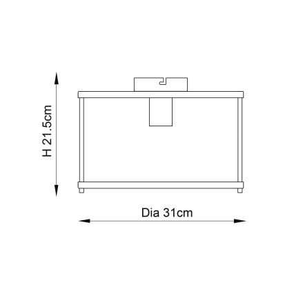 Endon 96150 - Stropna svetilka HOPTON 1xE27/10W/230V sijajni krom