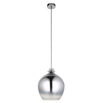 Endon 96442 - Lestenec na vrvici PANTHER 1xE27/10W/230V sijajni krom/dimna