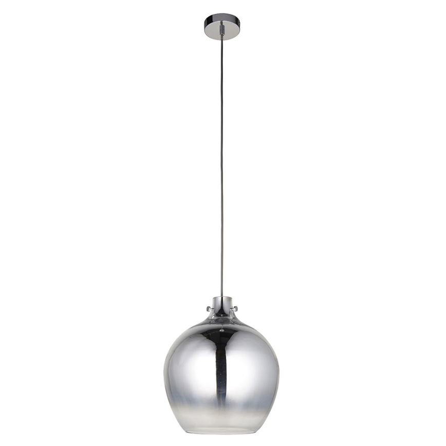 Endon 96442 - Lestenec na vrvici PANTHER 1xE27/10W/230V sijajni krom/dimna