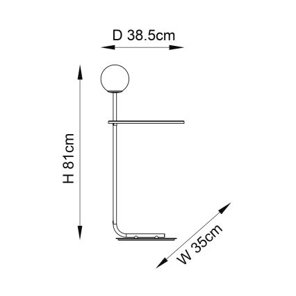 Endon 96713 - Stoječa svetilka HALO 1xG9/3W/230V črna/bela