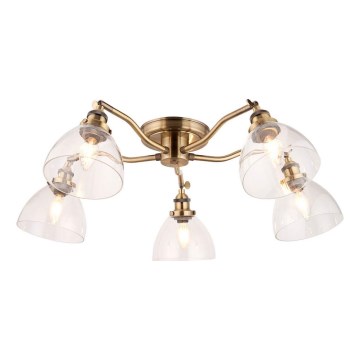 Endon 97248 - Stropna reflektorna svetilka HANSEN 5xE14/7W/230V, medeninasta