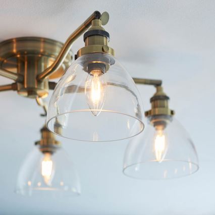 Endon 97248 - Stropna reflektorna svetilka HANSEN 5xE14/7W/230V, medeninasta