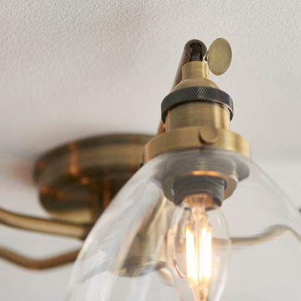 Endon 97248 - Stropna reflektorna svetilka HANSEN 5xE14/7W/230V, medeninasta