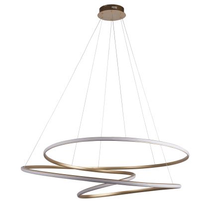 Endon 97645 - LED zatemnjevalna viseča svetilka na jekleni vrvici TWIRL LED/131W/230V 3000K zlata