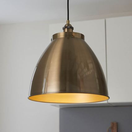 Endon 98744 - viseči lestenec na kablu FRANKLIN 1xE27/10W/230V, medeninast