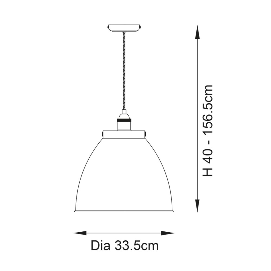 Endon 98744 - viseči lestenec na kablu FRANKLIN 1xE27/10W/230V, medeninast