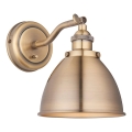 Endon 98746 - Stenski reflektor FRANKLIN 1xE14/7W/230V medenina