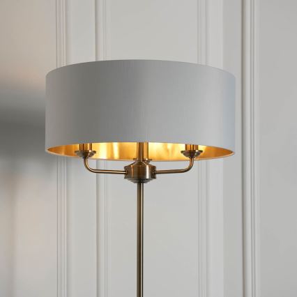 Endon 98935 - Talna svetilka HIGHCLERE 3xE14/40W/230V bela/medenina pr. 47 cm