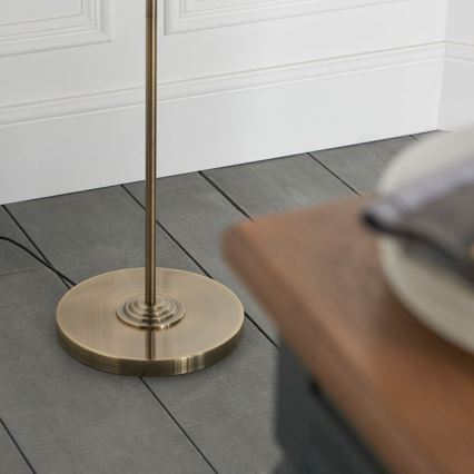 Endon 98935 - Talna svetilka HIGHCLERE 3xE14/40W/230V bela/medenina pr. 47 cm