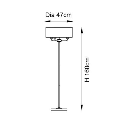 Endon 98935 - Talna svetilka HIGHCLERE 3xE14/40W/230V bela/medenina pr. 47 cm