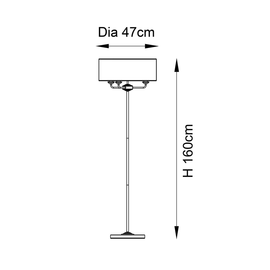 Endon 98935 - Talna svetilka HIGHCLERE 3xE14/40W/230V bela/medenina pr. 47 cm