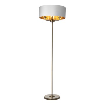 Endon 98935 - Talna svetilka HIGHCLERE 3xE14/40W/230V bela/medenina pr. 47 cm