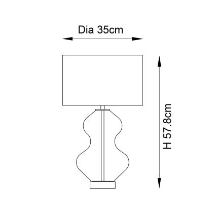 Endon 99110 - Zatemnjiva namizna svetilka KELDA 1xE27/10W/230V bela/zlata