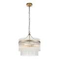 Endon 99167 - Lestenec na verigi MARIETTA 3xE14/7W/230V medenina/prozorna